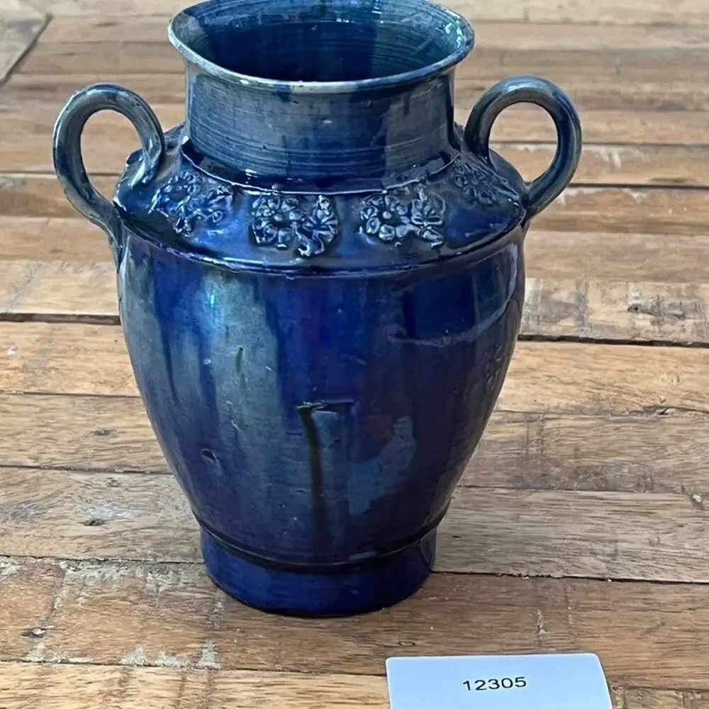 Antique Ceramic Dragon Ear Vase 5.75